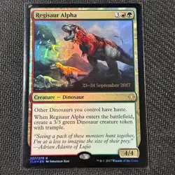 MTG Regisaur Alpha Ixalan Foil #227 Prerelease Promo - Image 1