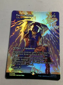 Patriotic Shield Sword of Fire and Ice (Borderless) Marvel Universe Eternal Foil - Image 1