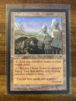 MTG✨GHOST TOWN✨Tempest NM UNCOMMON Bounce Land 1997 Wanerstrand Art - Image 1