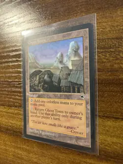 MTG✨GHOST TOWN✨Tempest NM UNCOMMON Bounce Land 1997 Wanerstrand Art - Image 4
