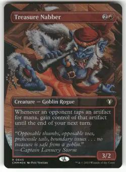 Treasure Nabber (FOIL + Borderless) 645 Commander Masters Magic The Gathering NM - Image 1