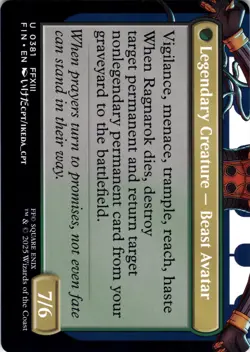 Fang, Fearless l'Cie BORDERLESS Final Fantasy Magic MTG NM - Image 2