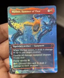 Mjolnir, Hammer of Thor - Borderless (Foil) Marvel Heroes X Magic The Gathering - Image 1