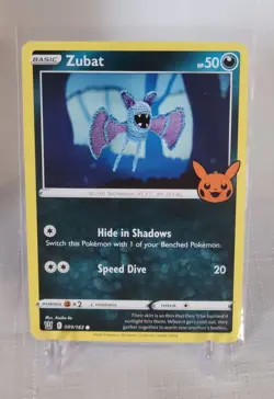 🔥 Pokemon TCG 🔥 Zubat 089/163 🔥 Trick or Trade Halloween Stamp ✈🚀 - Image 1