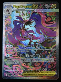 Mega Dragalge ex 118/086 Me04: Pokemon Chaos Rising Holo- NM - Image 1