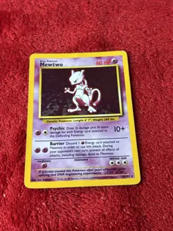 Mewtwo 010/102 Base Set Holo Wotc Pokemon Card 1999 Hp - Image 1