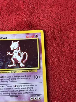 Mewtwo 010/102 Base Set Holo Wotc Pokemon Card 1999 Hp - Image 2