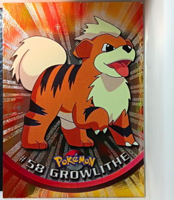 Topps Pokemon Topps Series 1 Growlithe 58 Holo Foil Rare Holo Pokemon TCG Eng - Image 1