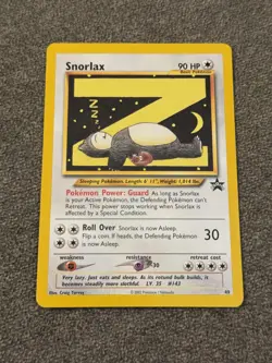 Snorlax WOTC Black Star Promo #49 LP + - Great Condition - Vintage Pokemon - Image 1