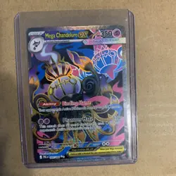 Pokemon Mega Chandelure EX 099/084 - Pitch Black - Full Art NM In Hand - Image 1
