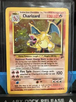 Charizard Base Set 2 Holo Rare Card 4/102 Excellent Condition. WOTC. SWIRL 💫 - Image 2