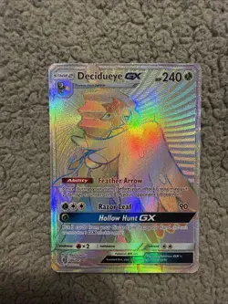 Pokemon TCG Decidueye GX 146/145 Secret Rare Rainbow Guardians Rising - NM - Image 1