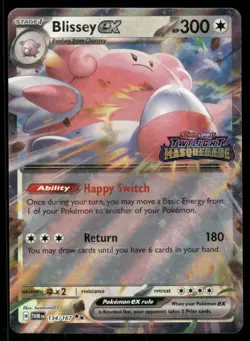 Pokemon Blissey ex (Twilight Masquerade Stamped) 134/167 Holo NM/M - Image 1
