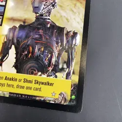 C-3PO HUMAN-CYBORG RELATIONS DROID STAR WARS YOUNG JEDI CCG RARE Card 3 SWCCG - Image 5