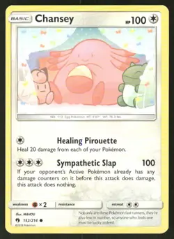 Pokemon Chansey Lost Thunder 152/214 C LP - Image 1