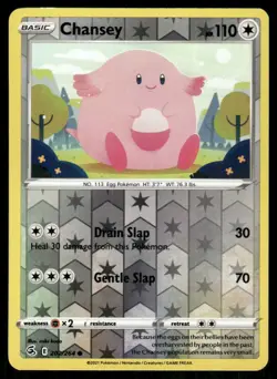 Pokemon Chansey Fusion Strike 202/264 Reverse Holo C NM/M - Image 1