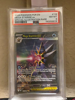 2026 POKEMON TCG MEGA STARMIE EX SIR HOLO ME03 PERFECT ORDER 118/088 PSA 8 - Image 1