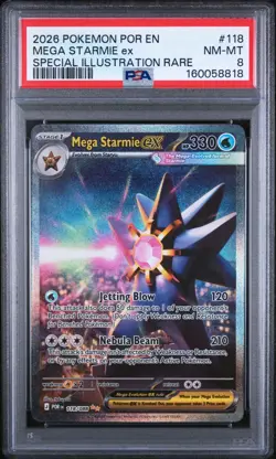 2026 POKEMON TCG MEGA STARMIE EX SIR HOLO ME03 PERFECT ORDER 118/088 PSA 8 - Image 3