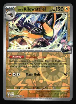 Iono's Kilowattrel (Poke Ball) 072/217 Ascended Heroes Pokemon Reverse Holo NM - Image 1