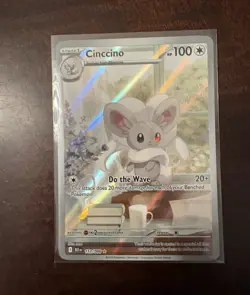 Pokemon TCG Cinccino 153/086 Sv: Black Bolt Illustration Rare NM - Image 1