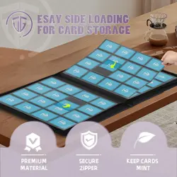 16 Pockets Trading Card Zipper Binder for 1000+ Cards| Secure Side Loading Po... - Image 4