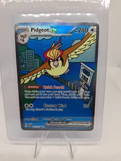 Pokemon TCG Pidgeot ex 225/197 SV03: Obsidian Flames Holo Full Art Rare NM/M ART - Image 1