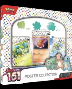 151 Poster Collection Box 3 Packs Scarlet & Violet Pokemon TCG SEALED BRAND NEW 820650853166 - Image 1