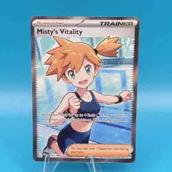 Pokemon Misty's Vitality 111/084 Pitch Black ME05 Ultra Rare Full Art NM - Image 1