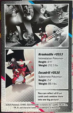 Krookodile Excadrill Mini Tin Card - Black Bolt White Flare Pokemon 2025 - Image 2
