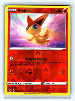 Victini 036/264 Uncommon Fusion Strike Pokemon Reverse Holo Near Mint - Image 1