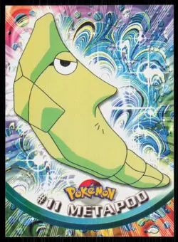 1999 Topps Pokemon TV Animation Series 1 Metapod Green Logo #11 - Image 1