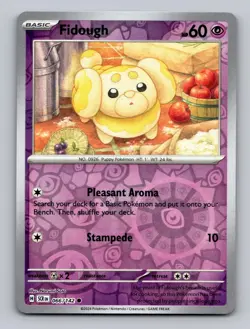 Fidough 66/142 Common Stellar Crown Pokemon Reverse Holo Near Mint - Image 1