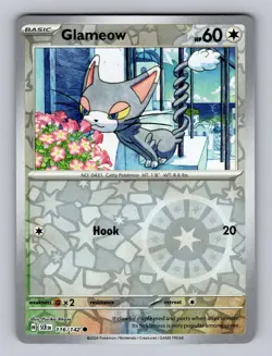 Glameow 116/142 Common Stellar Crown Pokemon Reverse Holo Near Mint - Image 1