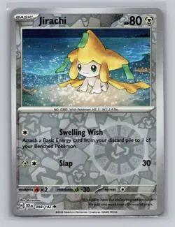 Jirachi 98/142 Uncommon Stellar Crown Pokemon Reverse Holo Near Mint - Image 1