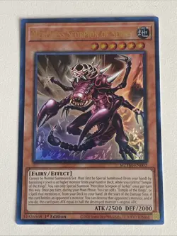 Yugioh Merciless Scorpion of Serket - 1st Edition Ultra Rare NM - Free Holo - B - Image 1