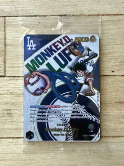 2025 Monkey D. Luffy One Piece x Dodgers Collab Promo Card 010 Exclusive SEALED - Image 1