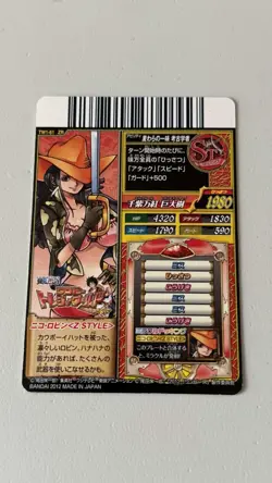 One Piece Treasure World Nico Robin ZR TW1-61 Holo Foil Rare Carddass Card - Image 2