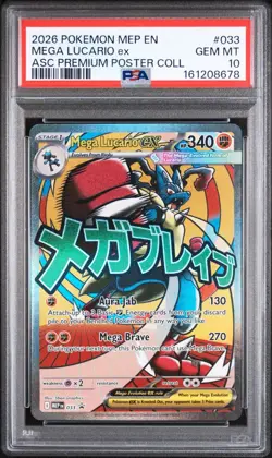Pokemon English Mega Gardevoir 032 & Mega Lucario 033 Promos PSA 10 Sequential - Image 5