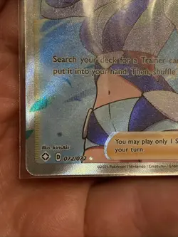 Pokemon TCG Skyla Trainer Shining Fates Holo Full Art Ultra Rare Card 072/072 - Image 4