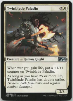 Twinblade Paladin 285 Uncommon Core Set 2020 Magic: The Gathering LP - Image 1