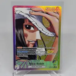 One Piece Card Game Nico Robin OP09-062 SR Alt Art Leader Foil English Purple - Image 1