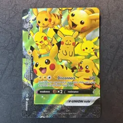 Pikachu V-Union SWSH141 Sword & Shield Black Star Promo Cards Holo Pokemon - Image 1
