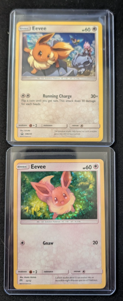 Eevee Promo Card Lot Pair SM235 & 12/12 McDonalds Collection 2019 Holo Bundle - Image 1