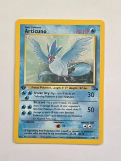 1st Edition Articuno 2/62 Fossil Set Holo Pokemon Card WOTC 1999 - EX/Near Mint - Image 1