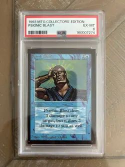 Magic the Gathering | Psionic Blast - 1993 Collectors’ Edition | PSA 6 EX-MT - Image 1