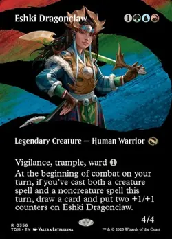 Eshki Dragonclaw - Foil Extended Art TDM NM MTG - Image 1