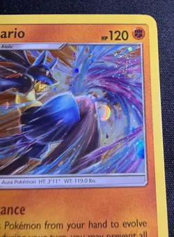 Pokemon TCG - Lucario - SM54 - Cosmos Holo Black Star Promo With Galaxy Swirl💫 - Image 2