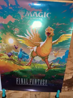 MTG - Final Fantasy - Chocobo 18 x 24 FOIL Promo Poster - NEW NEVER DISPLAYED - Image 1