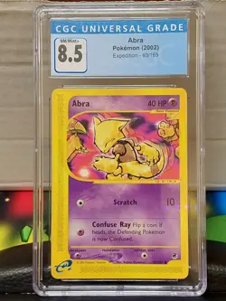 2002 Pokemon Expedition E-Reader Abra #93/165 CGC 8.5 - Image 1