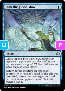MTG Into the Flood Maw BloomBurrow Uncommon Instant NM-Foil - Image 1